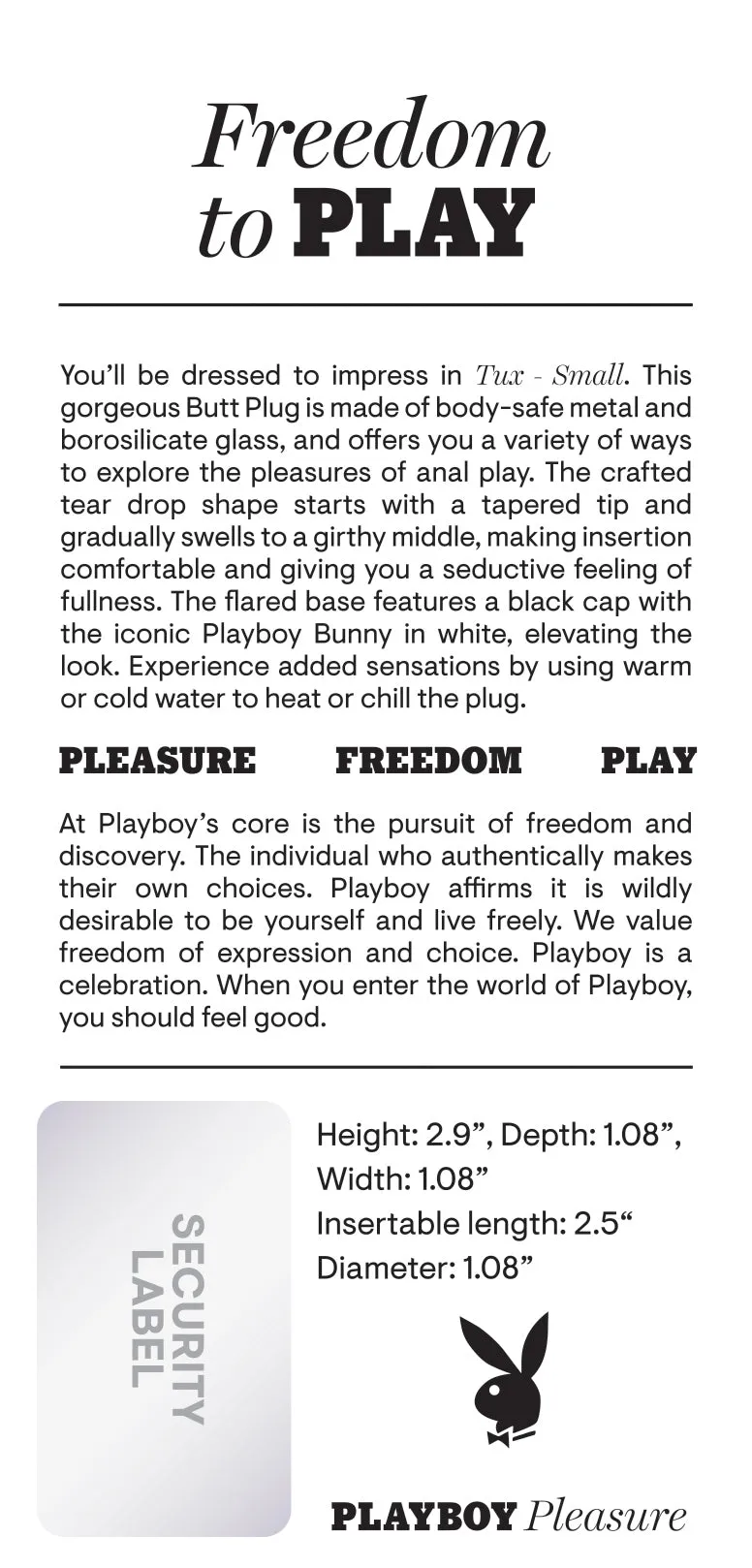 Tux - Small - Playboy Pleasure