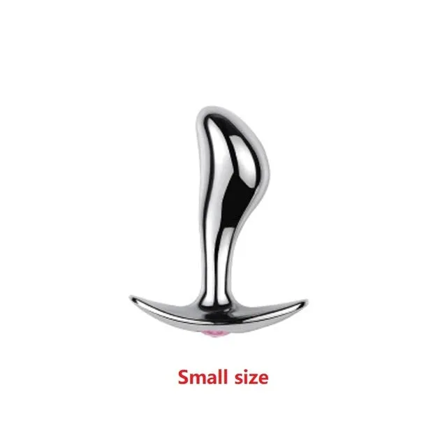 Unisex metal anal beads butt plug