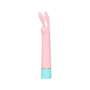 Vibrator LOVELINE Mini Rabbit Vibrator with USB Charger. cu design pentru stimulare versatilă. 10 funcții de vibrație. 17.5 cm. roz