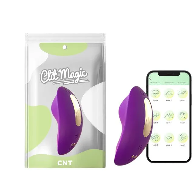 Vibrator pentru chilot CNT Clit Magic Panty Vibrator. control prin aplicație. 9 funcții de vibrație. rezistent la apă IPX7. mov