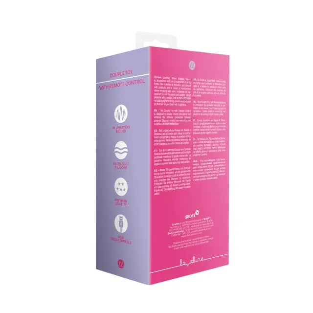 Vibrator pentru cupluri LOVELINE Couple Toy with Remote Control. control prin telecomandă. 10 funcții de vibrație. roz