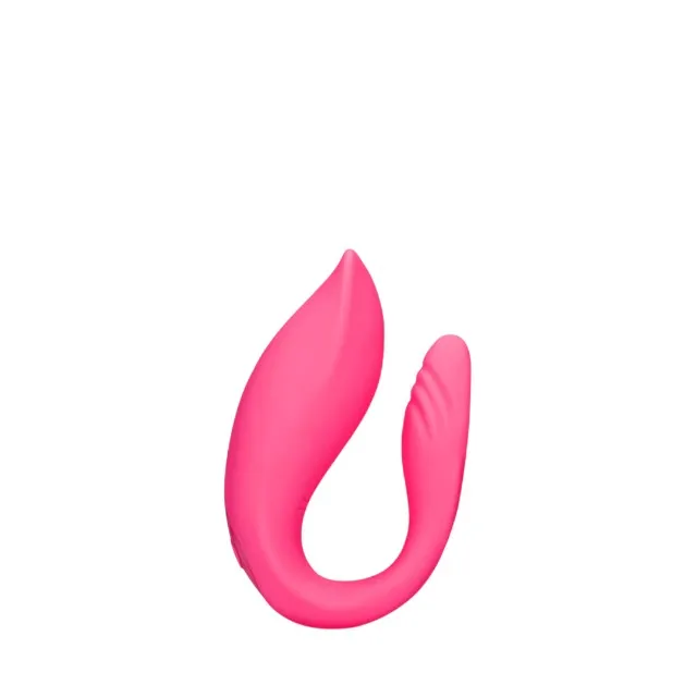 Vibrator pentru cupluri LOVELINE Couple Toy with Remote Control. control prin telecomandă. 10 funcții de vibrație. roz
