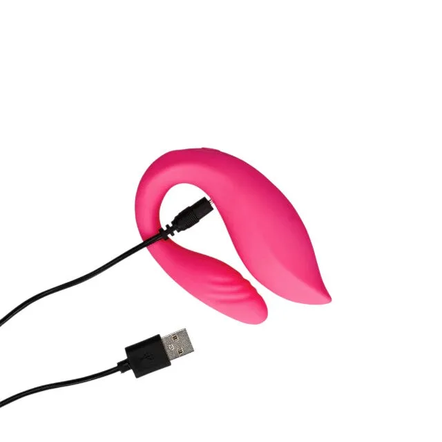 Vibrator pentru cupluri LOVELINE Couple Toy with Remote Control. control prin telecomandă. 10 funcții de vibrație. roz