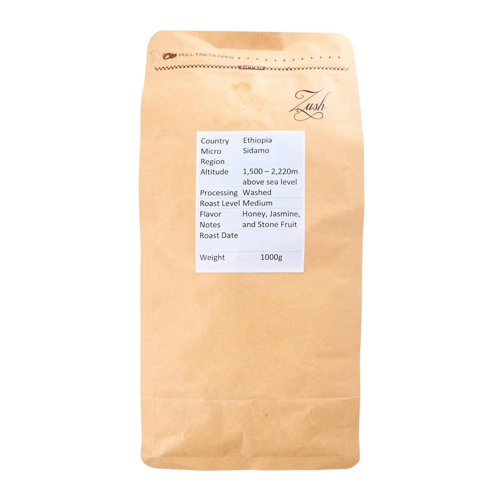 ZUSH Coffee - Specialty Coffee Beans . 100% Arabica. Batch Roasted. Ethiopia SIDAMO